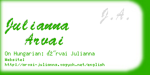 julianna arvai business card